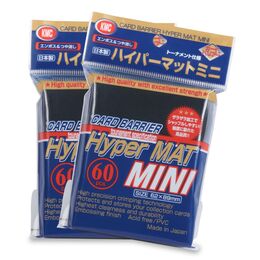 KMC Sleeves - Japanese Size: Hyper Mat Black (60 Sleeves)