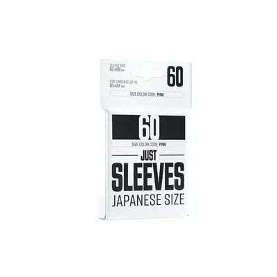 Just Sleeves - Japanese Size:  Black (60 Sleeves)