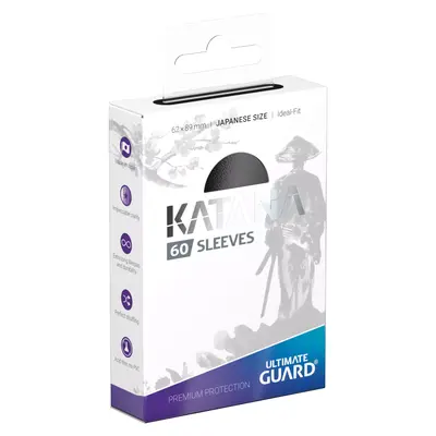 Ultimate Guard Sleeves - Japanese Size: Katana Black (60 Sleeves)